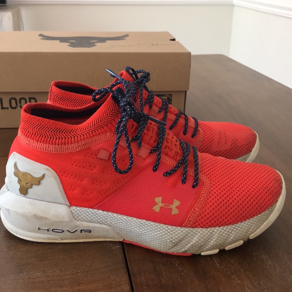Red Under Armour Dwayne Johnson Sneakers for Boys